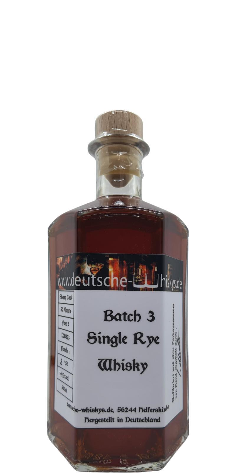 Rye Single Rye Whisky deuW  Batch 3