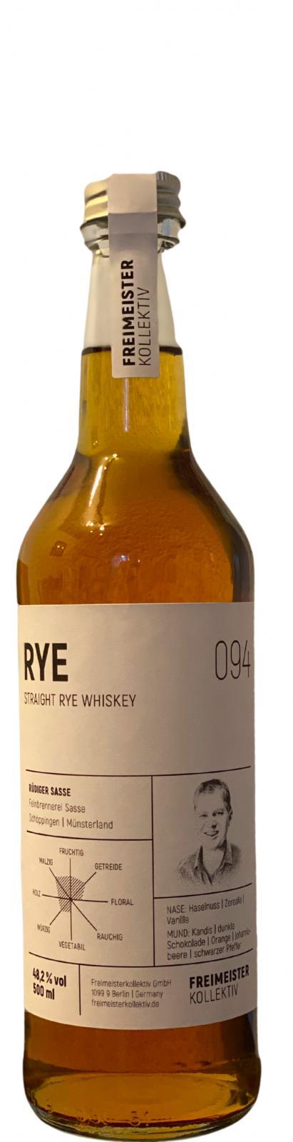 Rye 094  Straight Rye Whiskey
