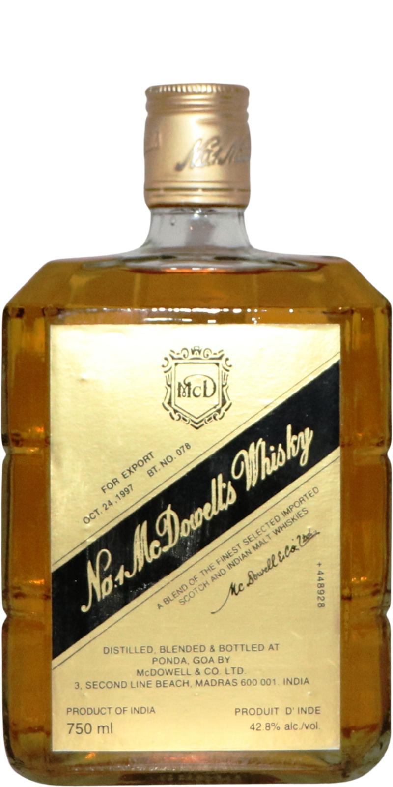 McDowell's Nº 1  For Export