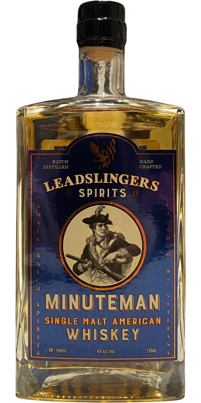Leadslingers Spirits Minuteman  Single Malt American Whiskey