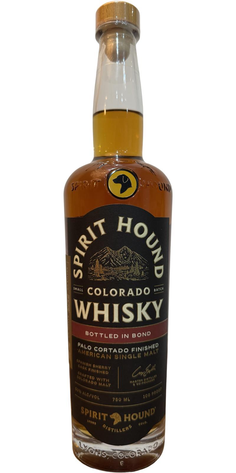Spirit Hound 04-year-old  Bottled in Bond - Small Batch Colorado Whisky