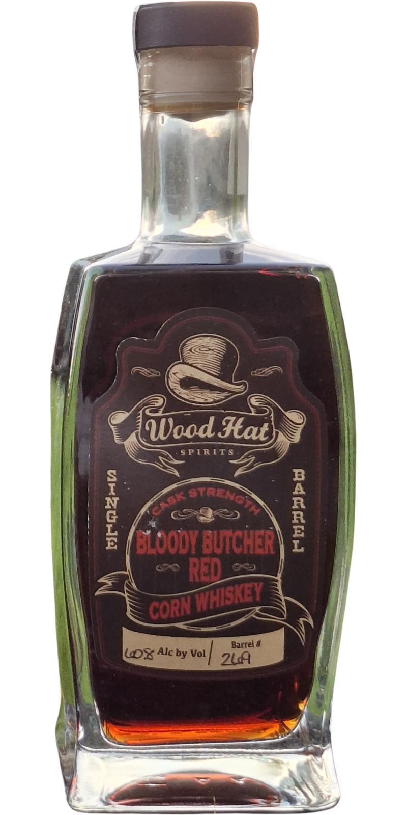 Wood Hat Bloody butcher red corn whiskey  Single Barrel - Cask Strength