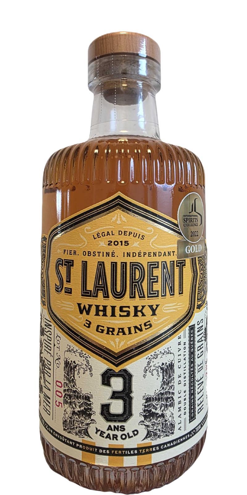 St. Laurent 03-year-old  Whisky 3 Grains