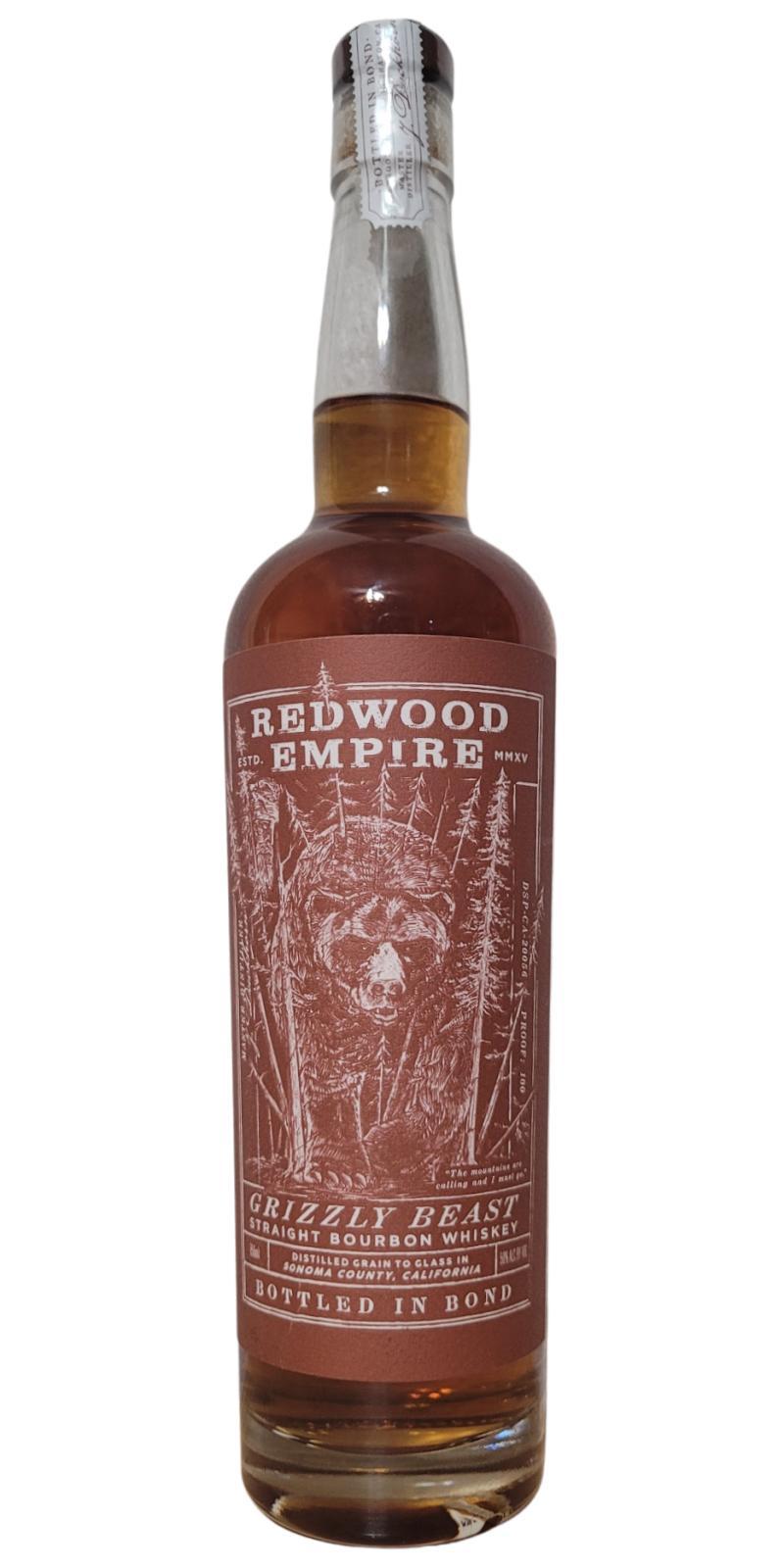 Redwood Empire Grizzly Beast  Bottled in Bond
