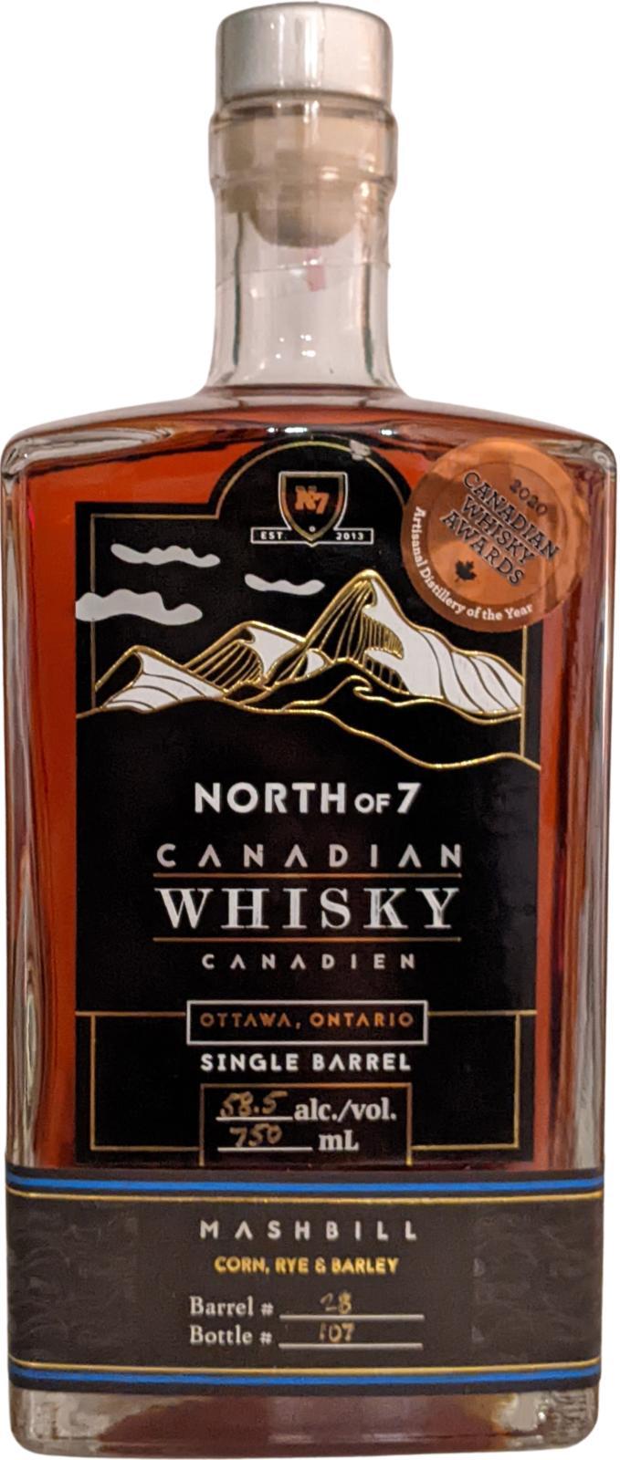 North of 7 Canadian Whisky  Single Barrel
