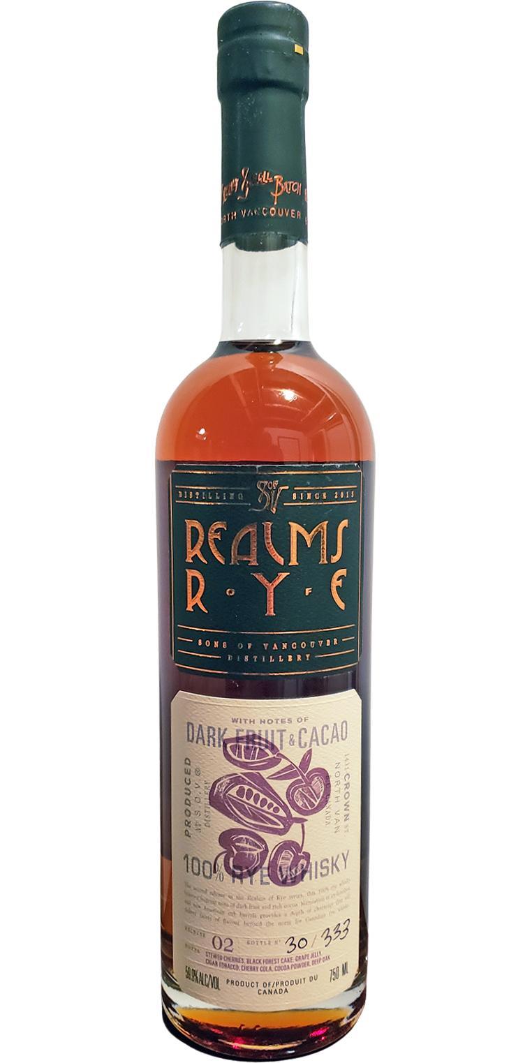 Sons of Vancouver Realms of Rye  Release 02 - Dark Fruit & Cacao