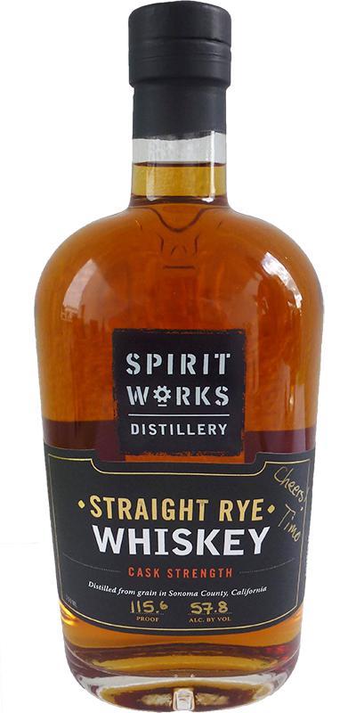 Spirit Works Straight Rye Whiskey  Cask Strength