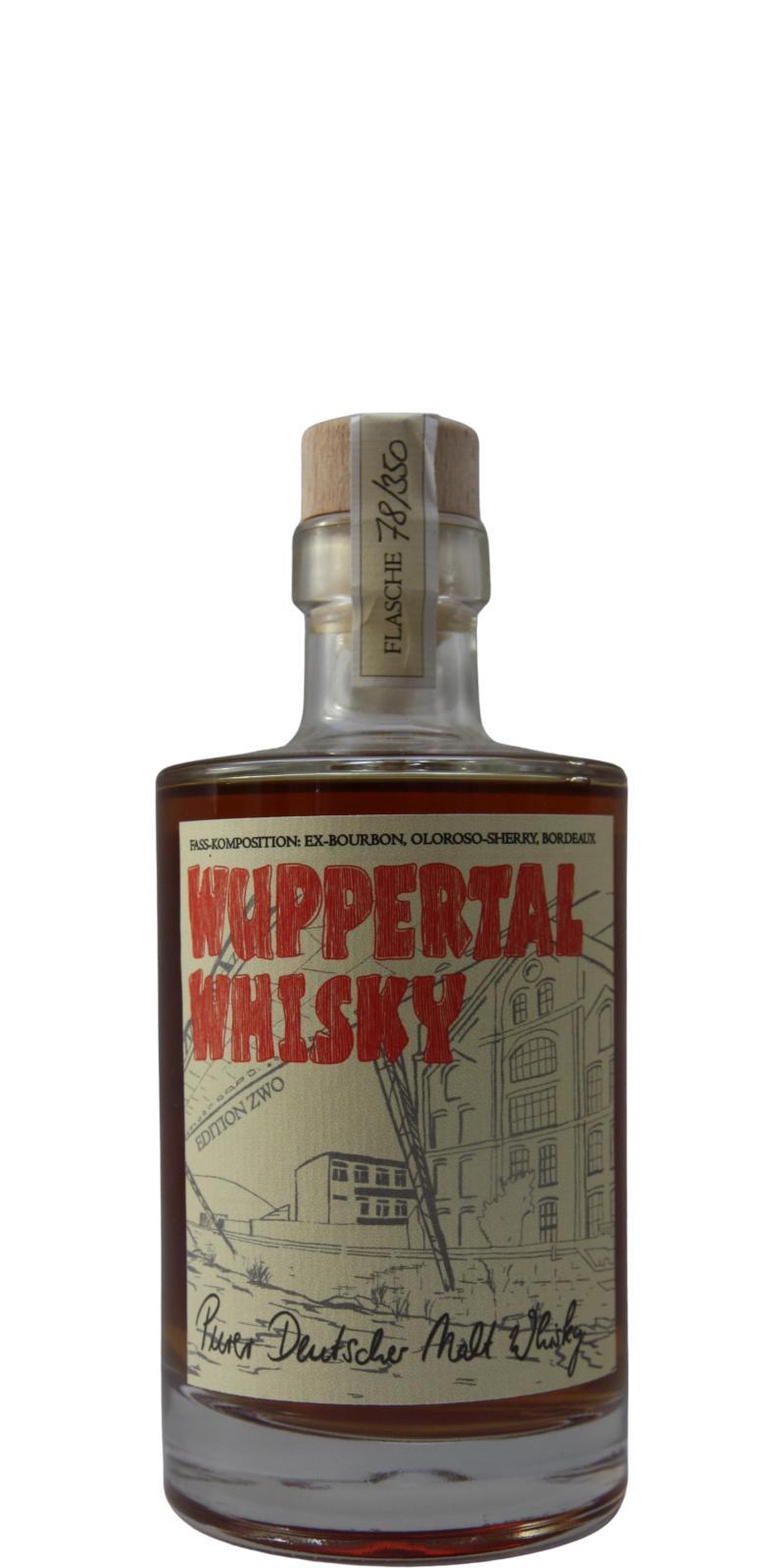 Wuppertal Whisky Purer deutscher Malt Whisky  Edition Zwo