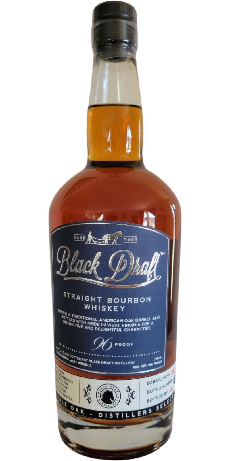 Black Draft Straight Bourbon Whiskey double-oaked limited edition