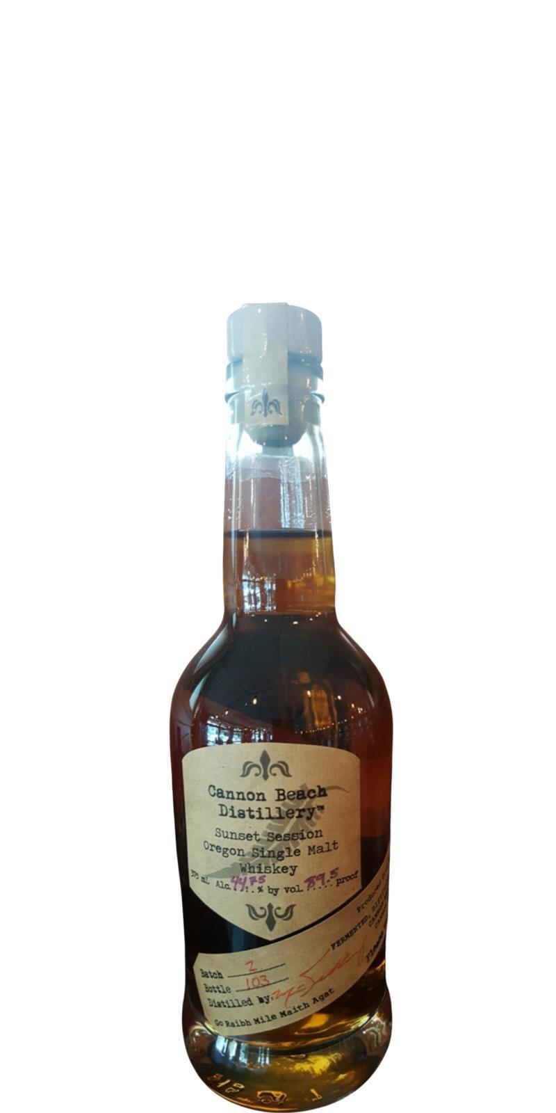 Cannon Beach Distillery Sunset Session  Oregon Single Malt Whiskey