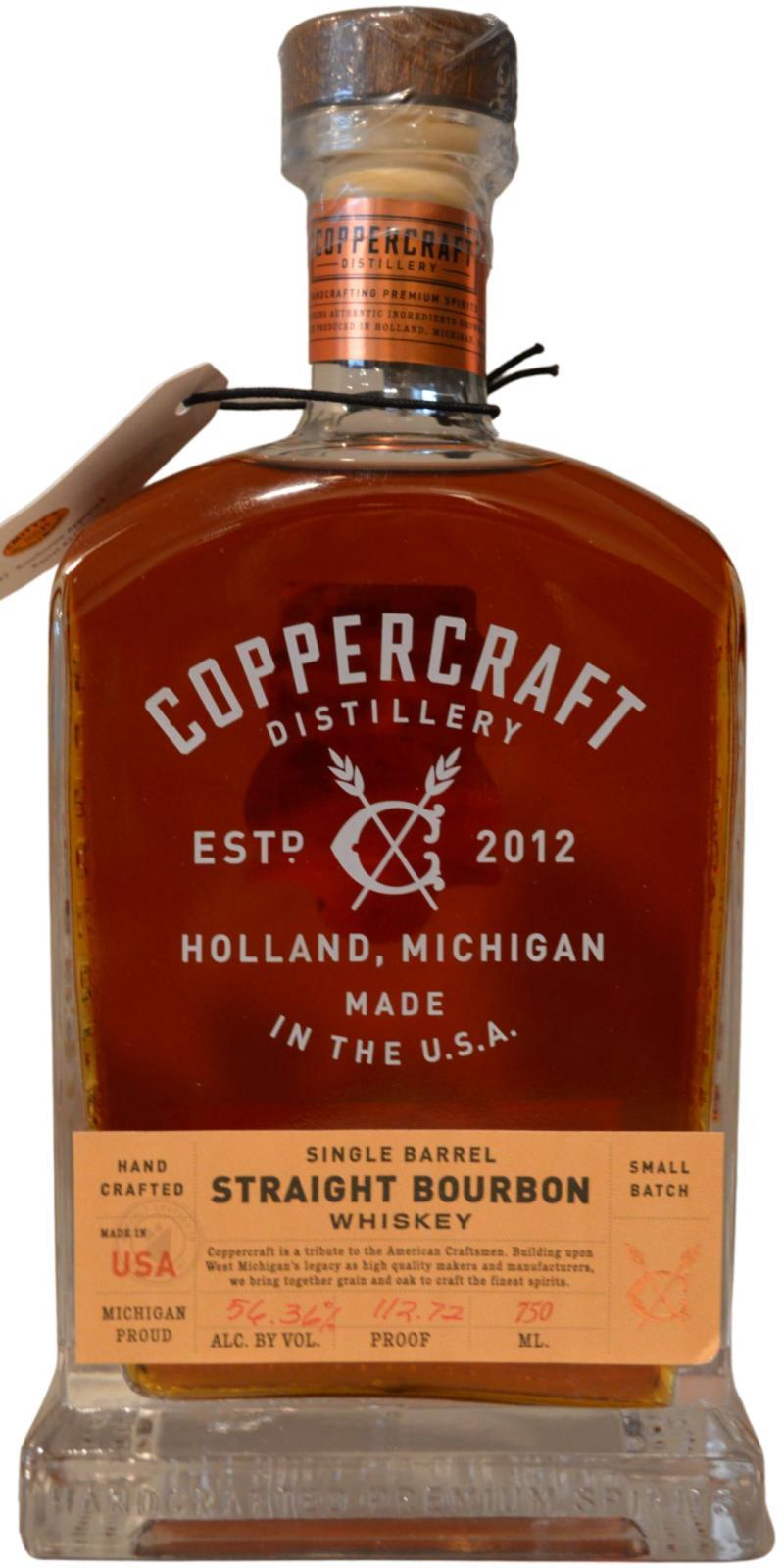 Coppercraft 2015  Single Barrel Straight Bourbon