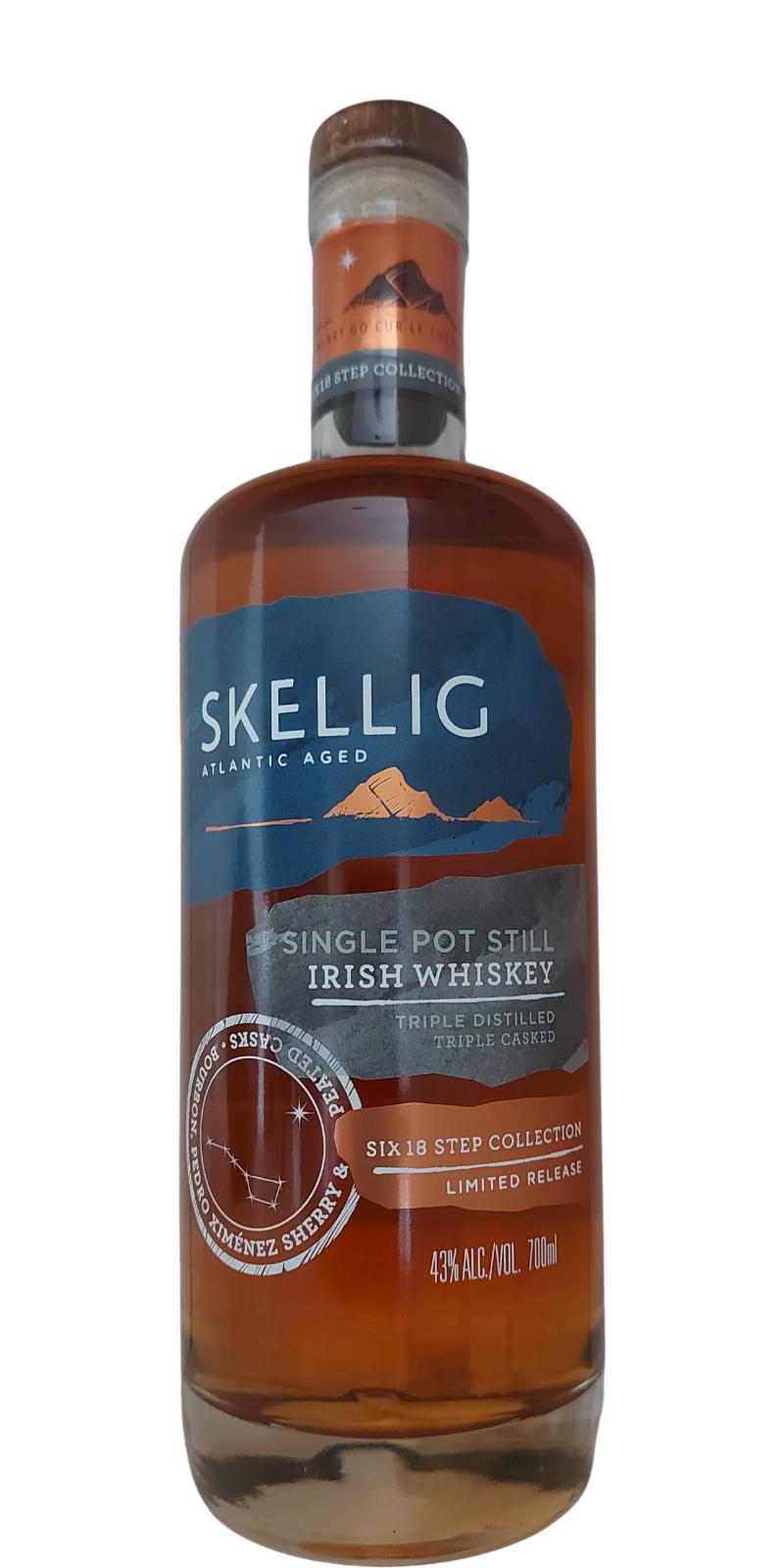 Skellig Single Pot Still Triple Casked  Six 18 Step Collection