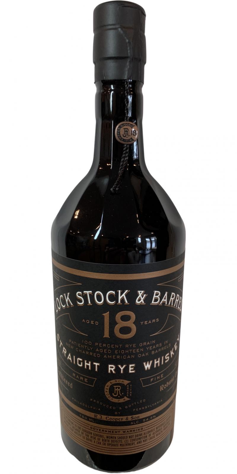 Lock Stock & Barrel 18-year-old  Straight Rye Whiskey