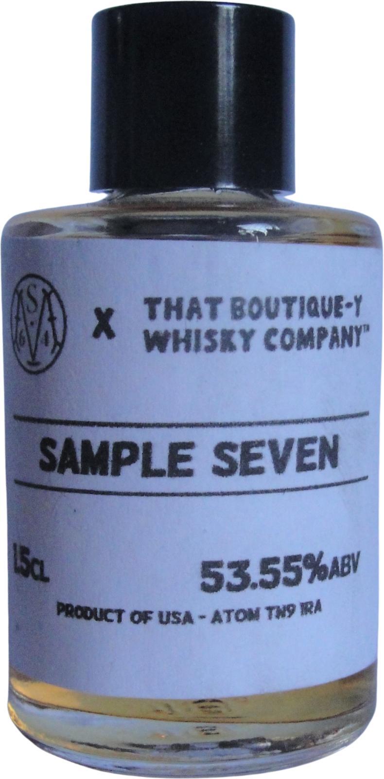Five & 20 Spirits Sample Seven TBWC  Empire Rye Deconstruction