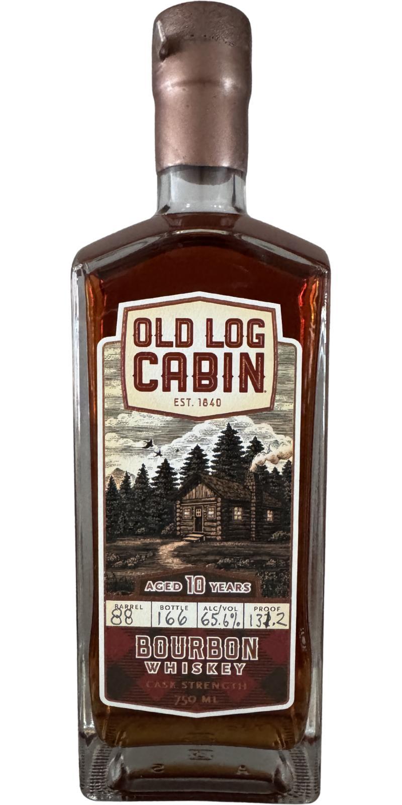 Old Log Cabin 10-year-old  Bourbon Whiskey - Cask Strength