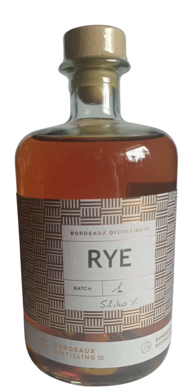 Bordeaux Distilling Rye Batch 1