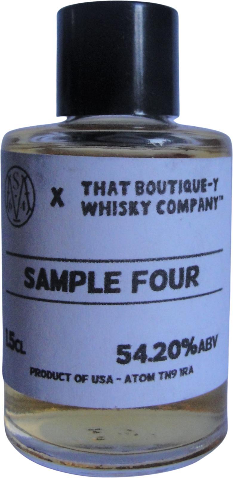 Stoutridge Sample Four TBWC  Empire Rye Deconstruction