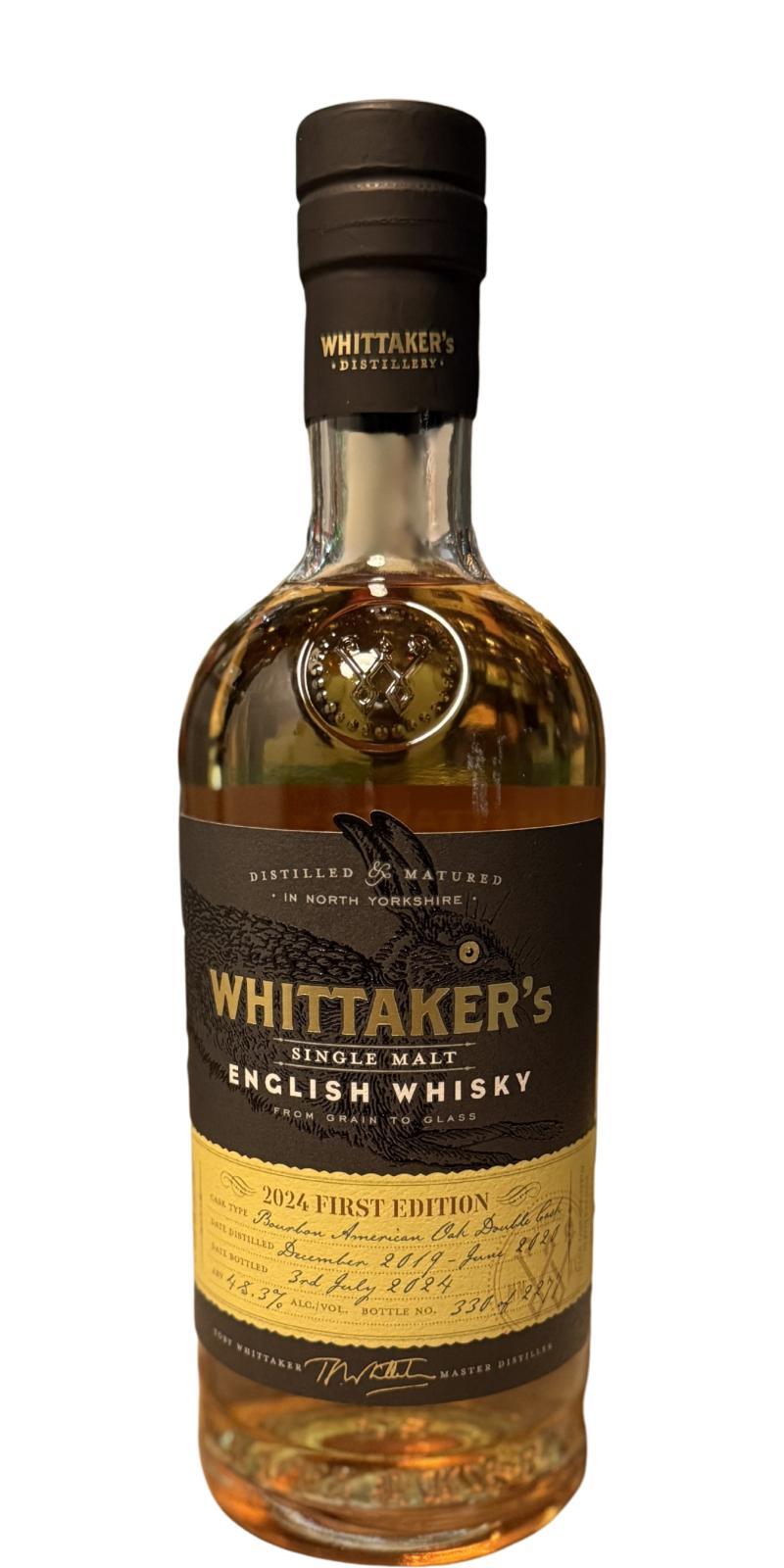 Whittaker's 04-year-old  English Whisky - First Edition