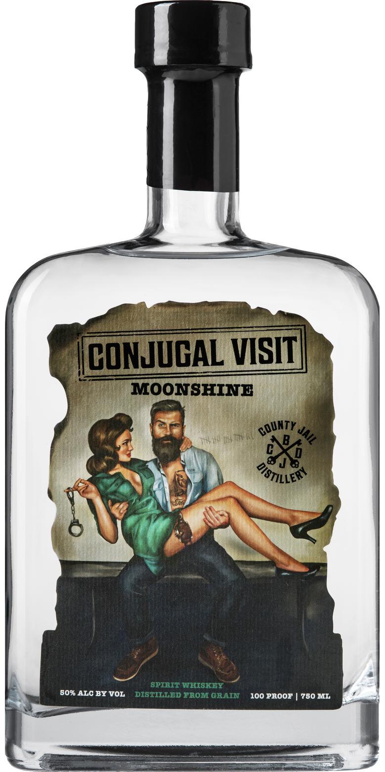 Conjugal Visit Moonshine Spirit Whiskey Distilled from Grain