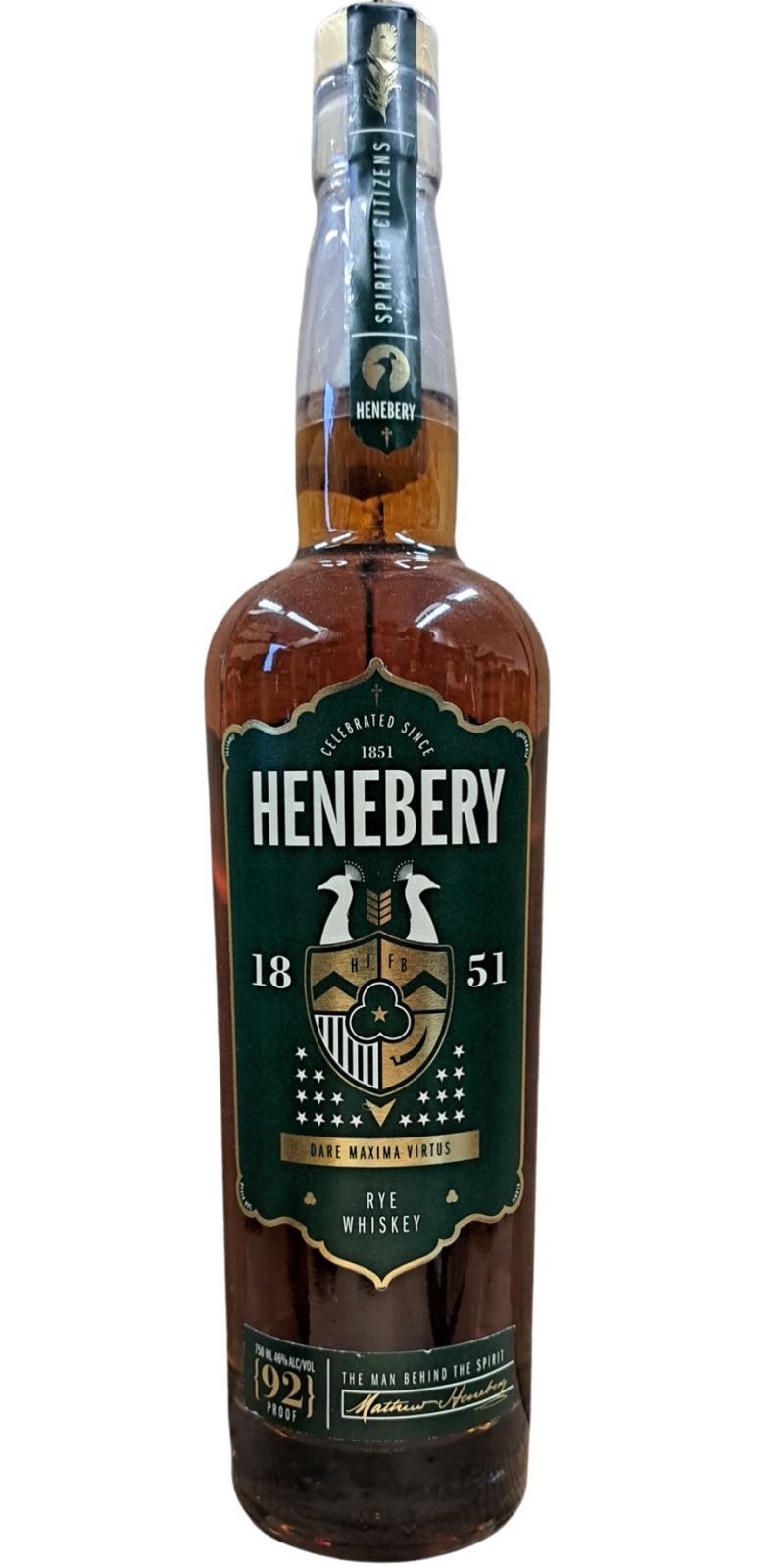 Henebery Rye Whiskey