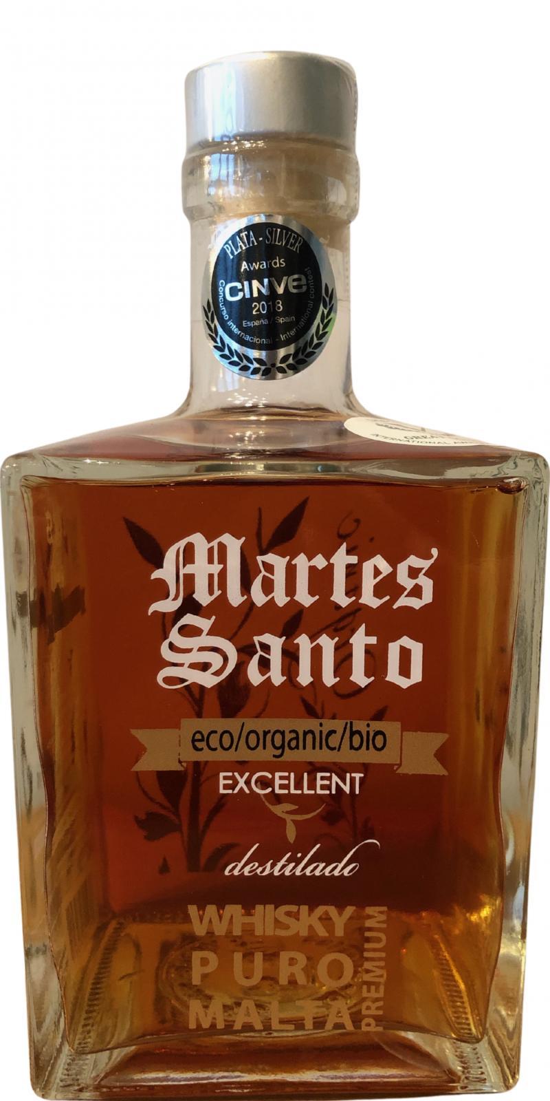 Martes Santo eco/organic/bio Excellent  Whisky Puro Malta Premium
