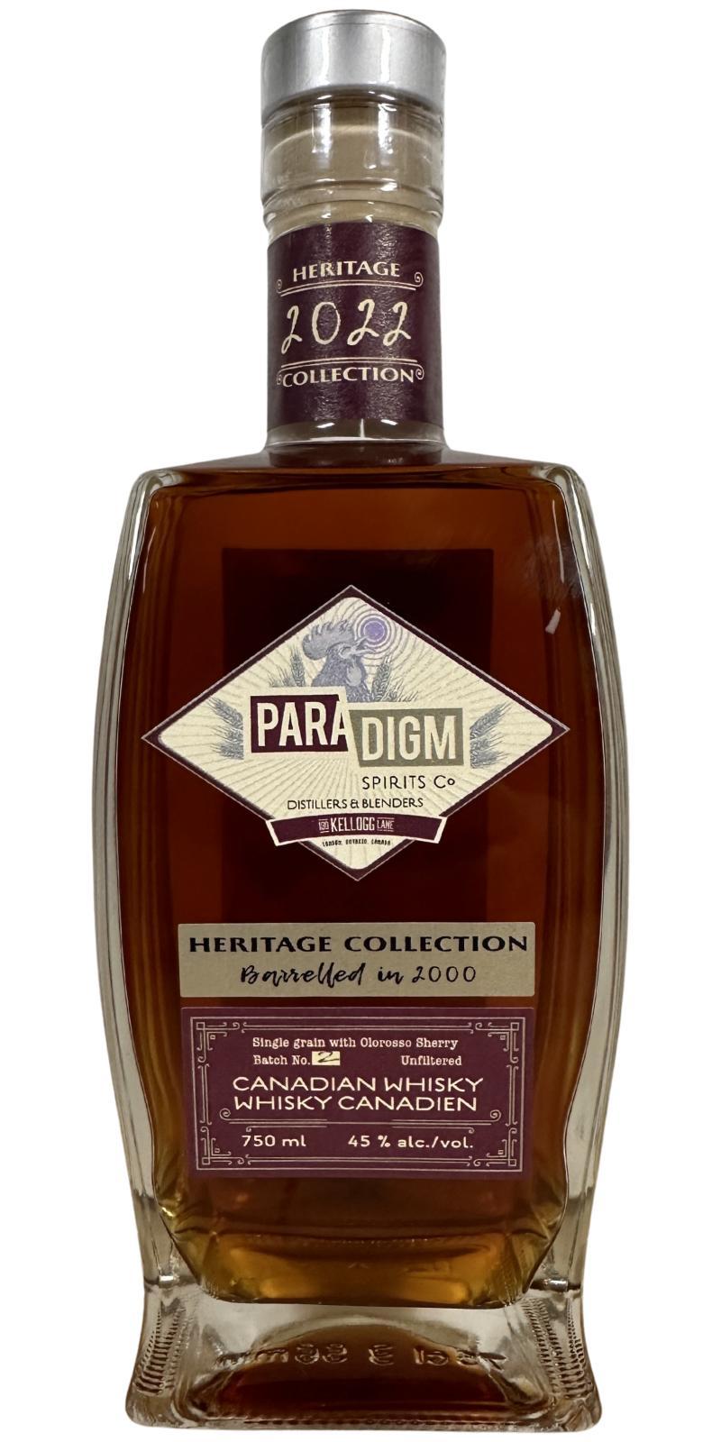 Paradigm Spirits 2000  Heritage Collection Oloroso Cask