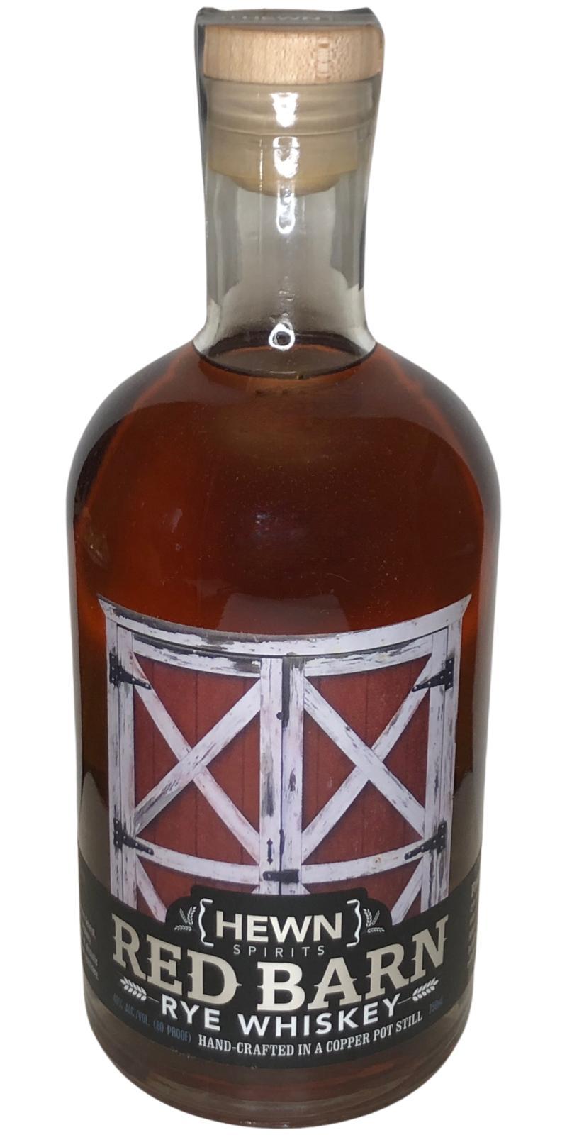 Hewn Spirits Red Barn  Rye Whiskey