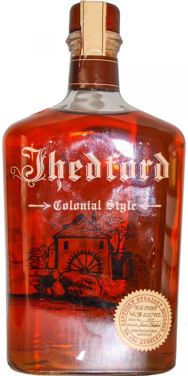 Thedford Colonial Style  Kentucky Straight Bourbon Whiskey