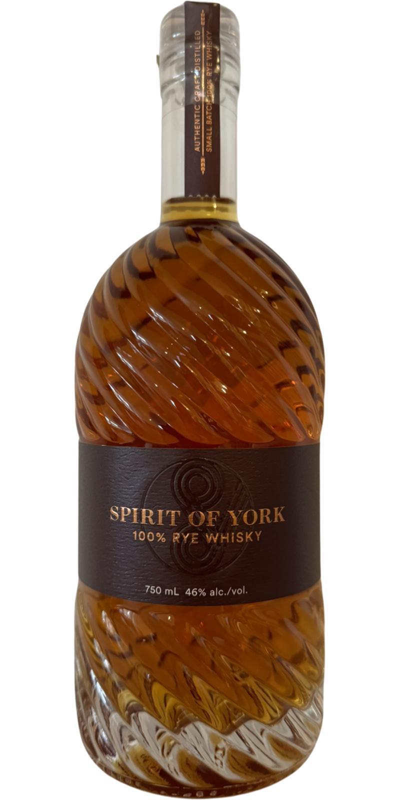 Spirit of York 100% Rye Whiskey