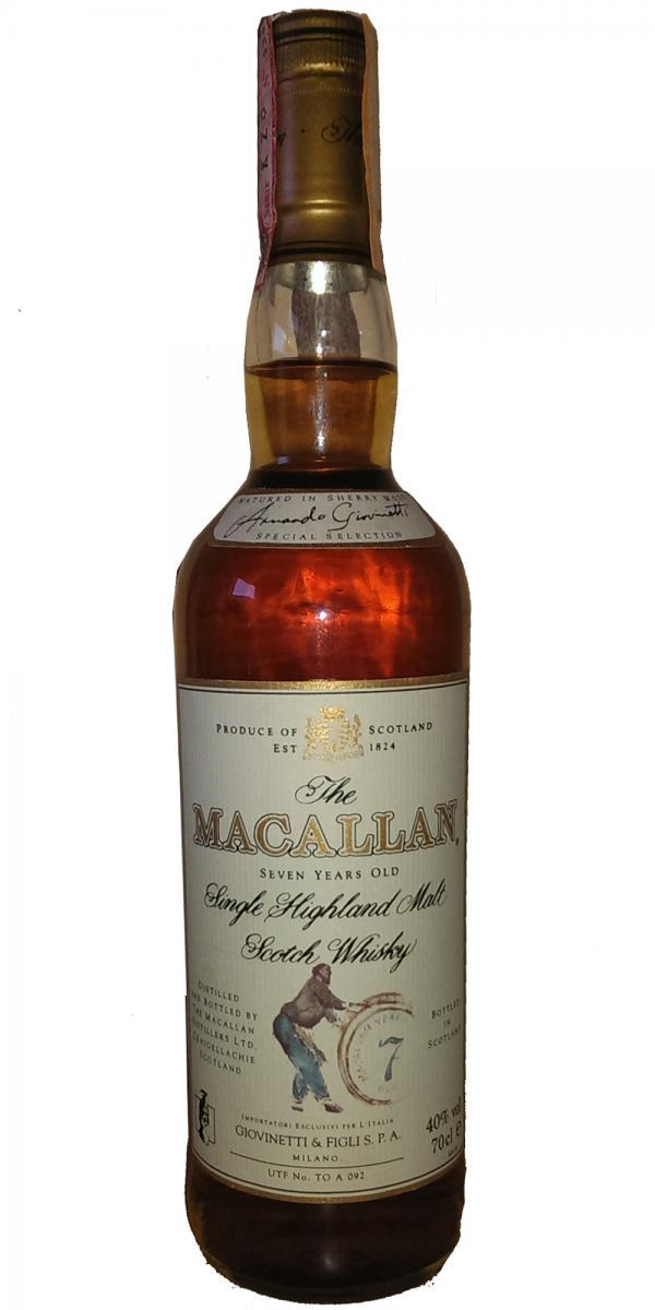 Macallan 07-year-old  Giovinetti & Figli import