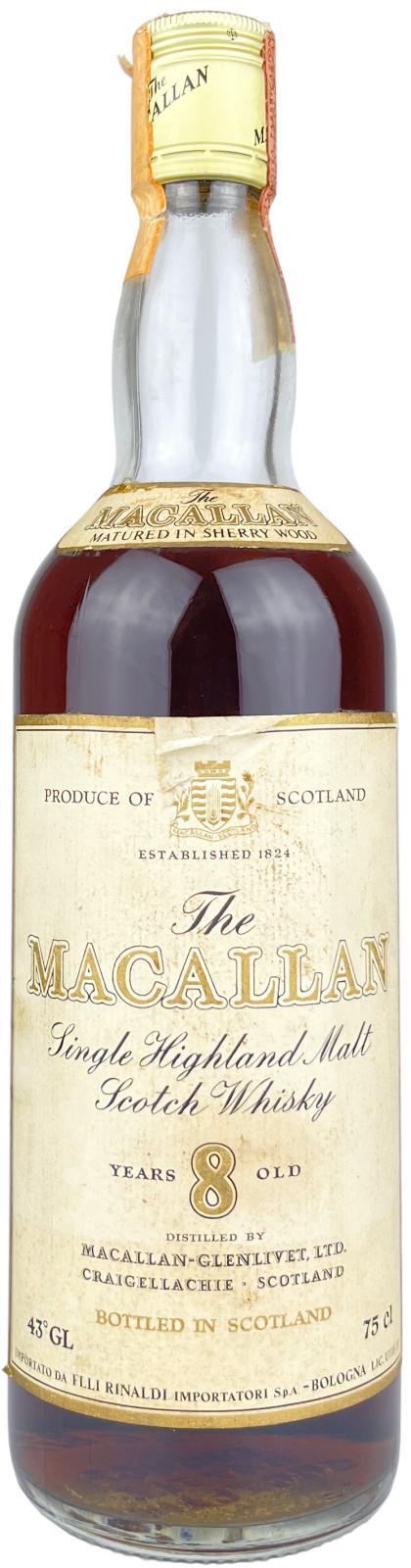 Macallan 08-year-old  Sherry Wood