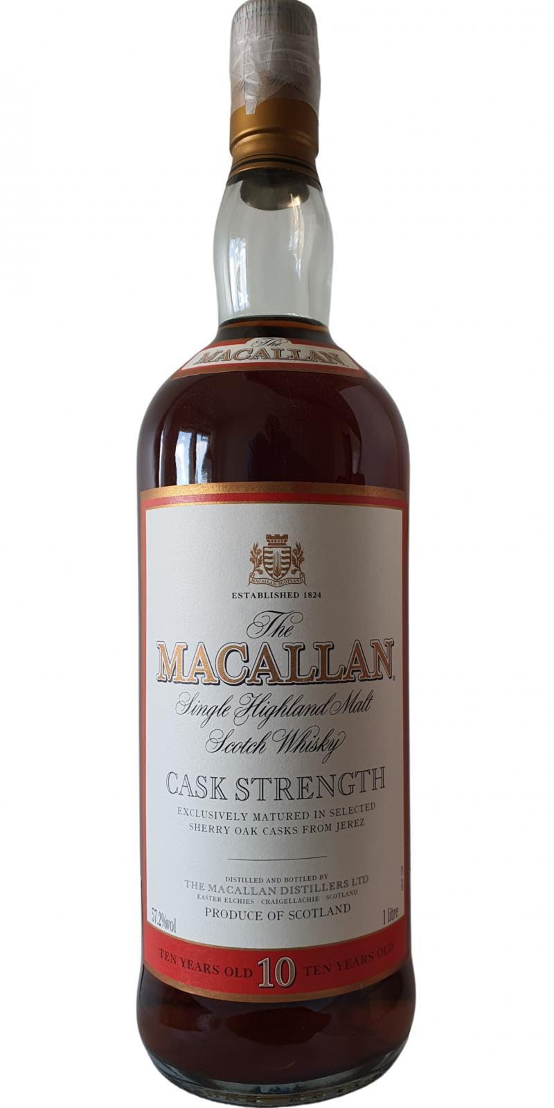 Macallan 10-year-old  Cask Strength