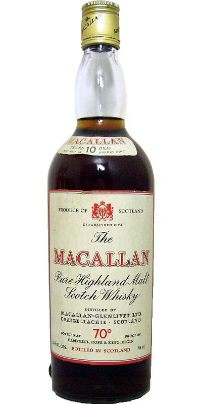Macallan 10-year-old  70° Proof