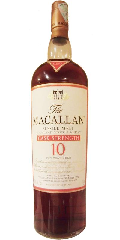 Macallan 10-year-old  Cask Strength
