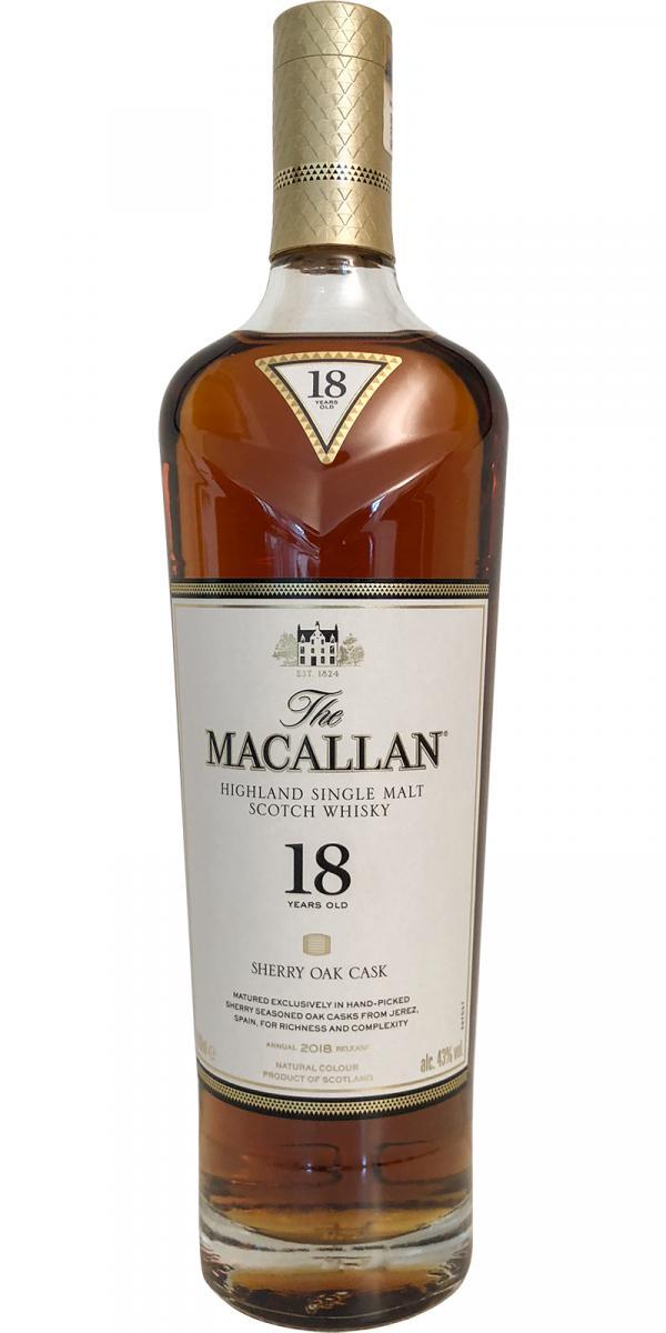 Macallan 18-year-old  Sherry Cask