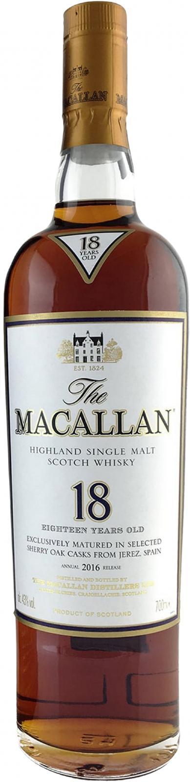 Macallan 18-year-old  Sherry Cask