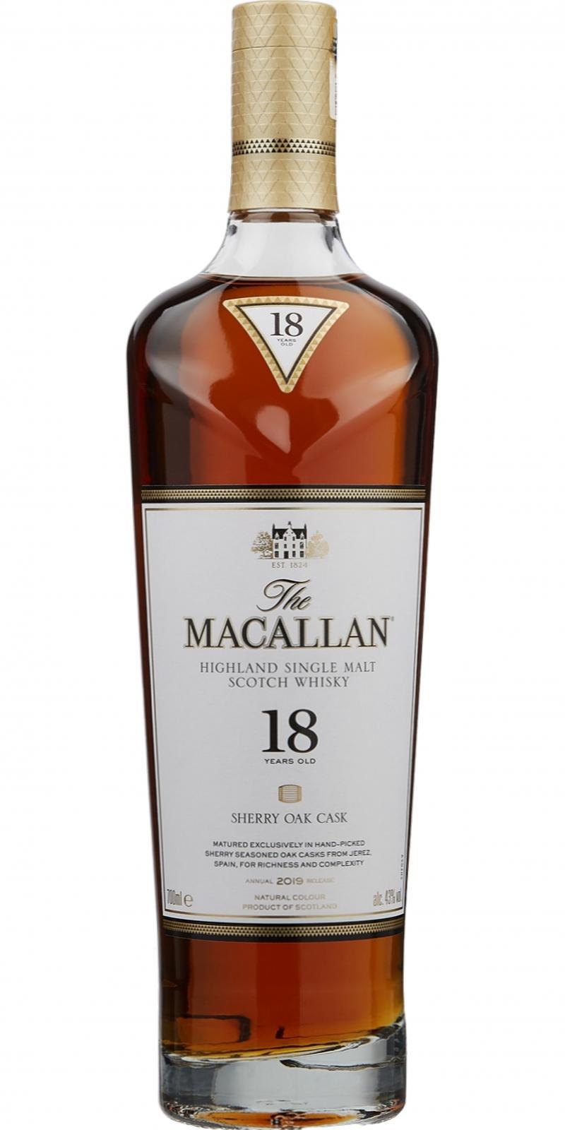 Macallan 18-year-old  Sherry Cask