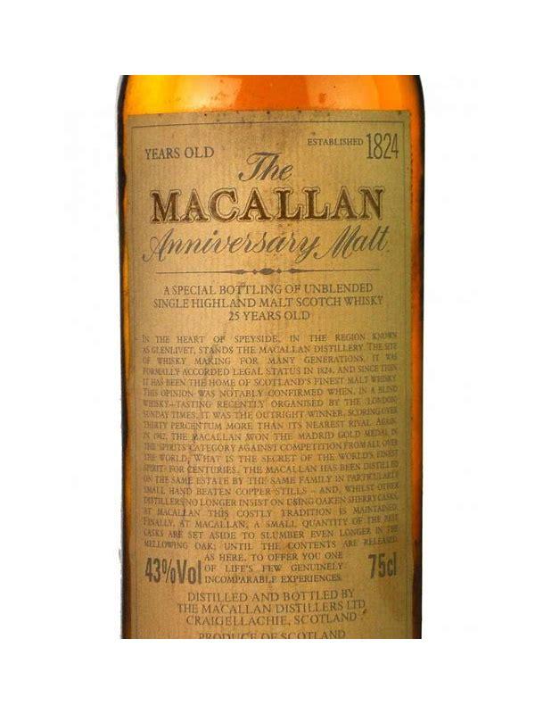 Macallan 1965  The Anniversary Malt