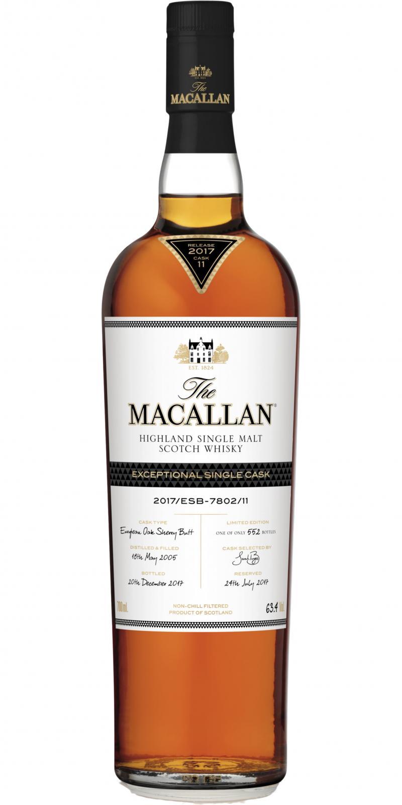 Macallan 2017/ESB-7802/11  Exceptional Single Cask