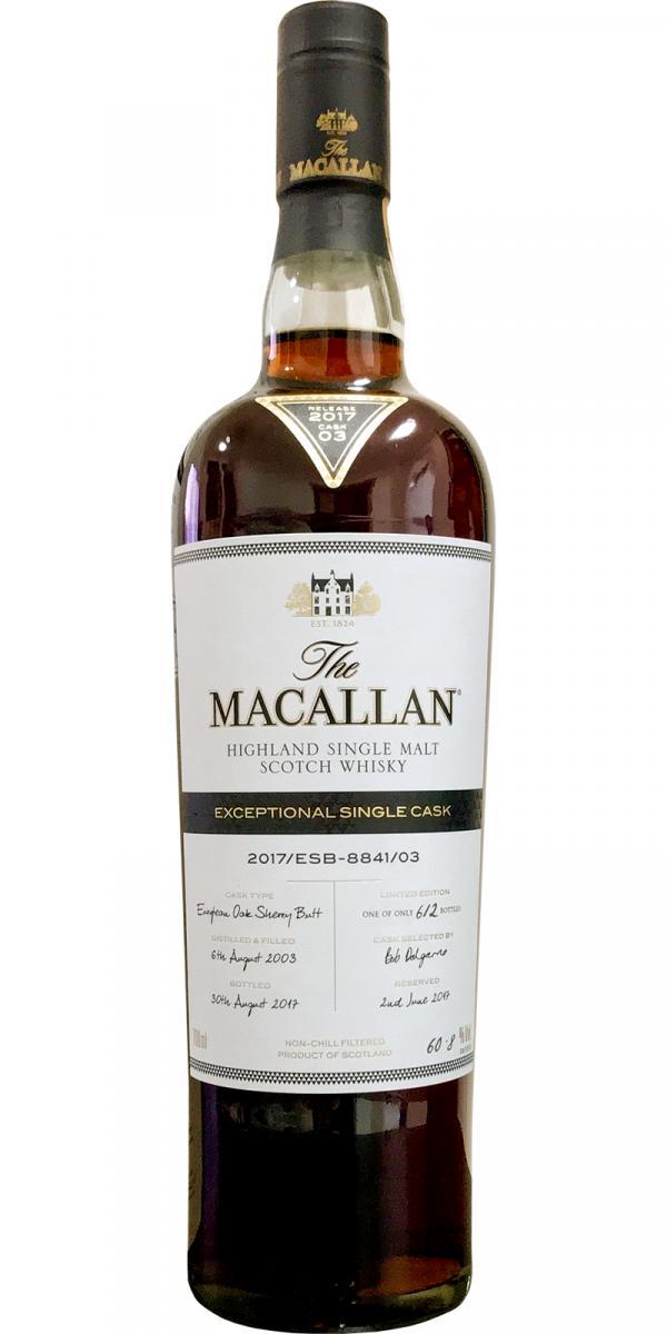 Macallan 2017/ESB-8841/03  Exceptional Single Cask