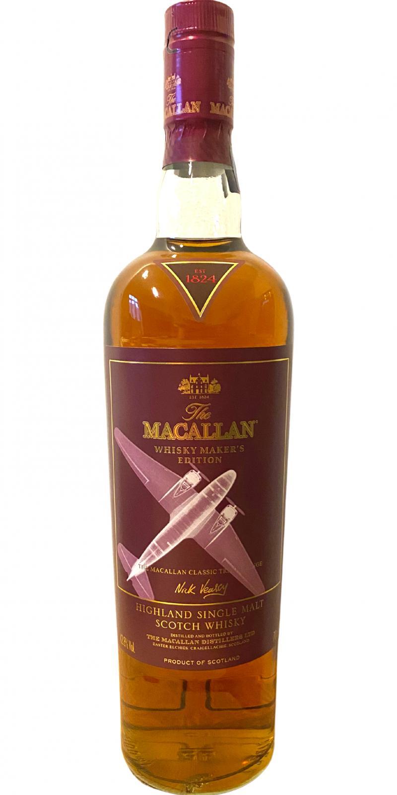 Macallan Whisky Maker's Edition - 1930s Propeller Plane  The 1824 Collection