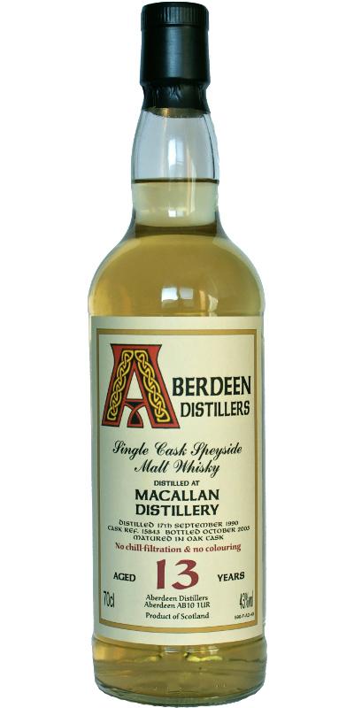 Macallan 1990 BA  Aberdeen Distillers
