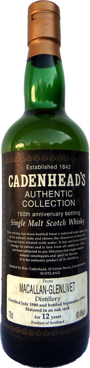 Macallan 1980 CA  Authentic Collection - 150th Anniversary Bottling