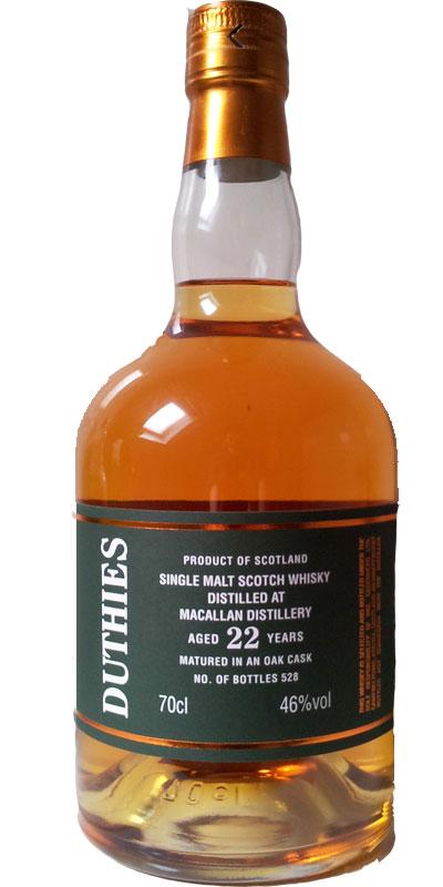 Macallan 22-year-old CA  Duthies