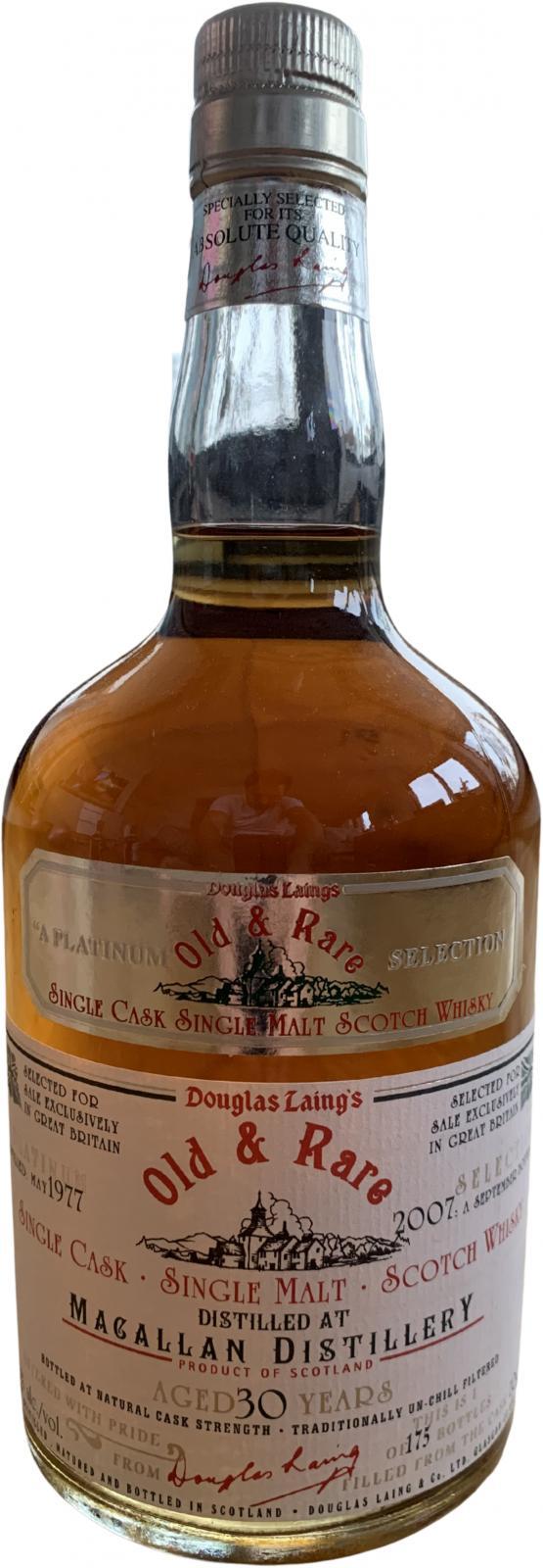 Macallan 1977 DL  Old & Rare - The Platinum Selection