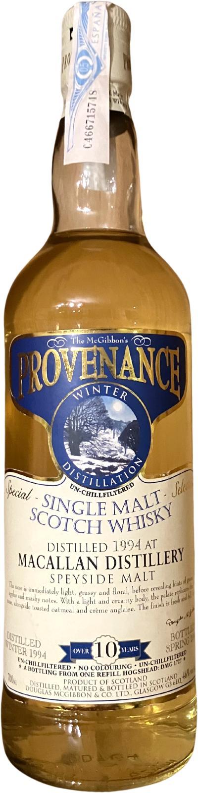 Macallan 1994 McG  McGibbon's Provenance