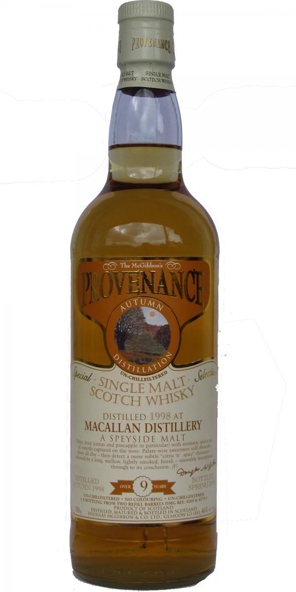 Macallan 1998 McG  McGibbon's Provenance