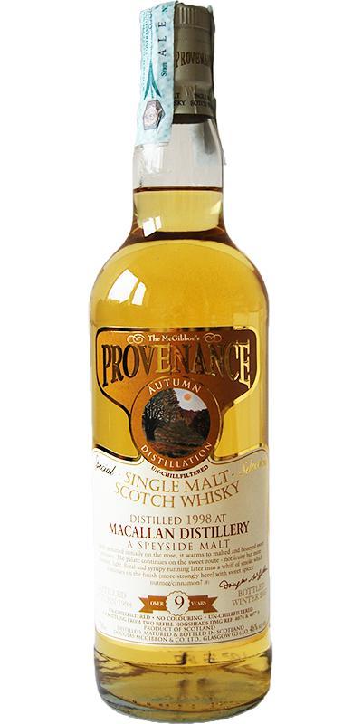 Macallan 1998 McG  McGibbon's Provenance