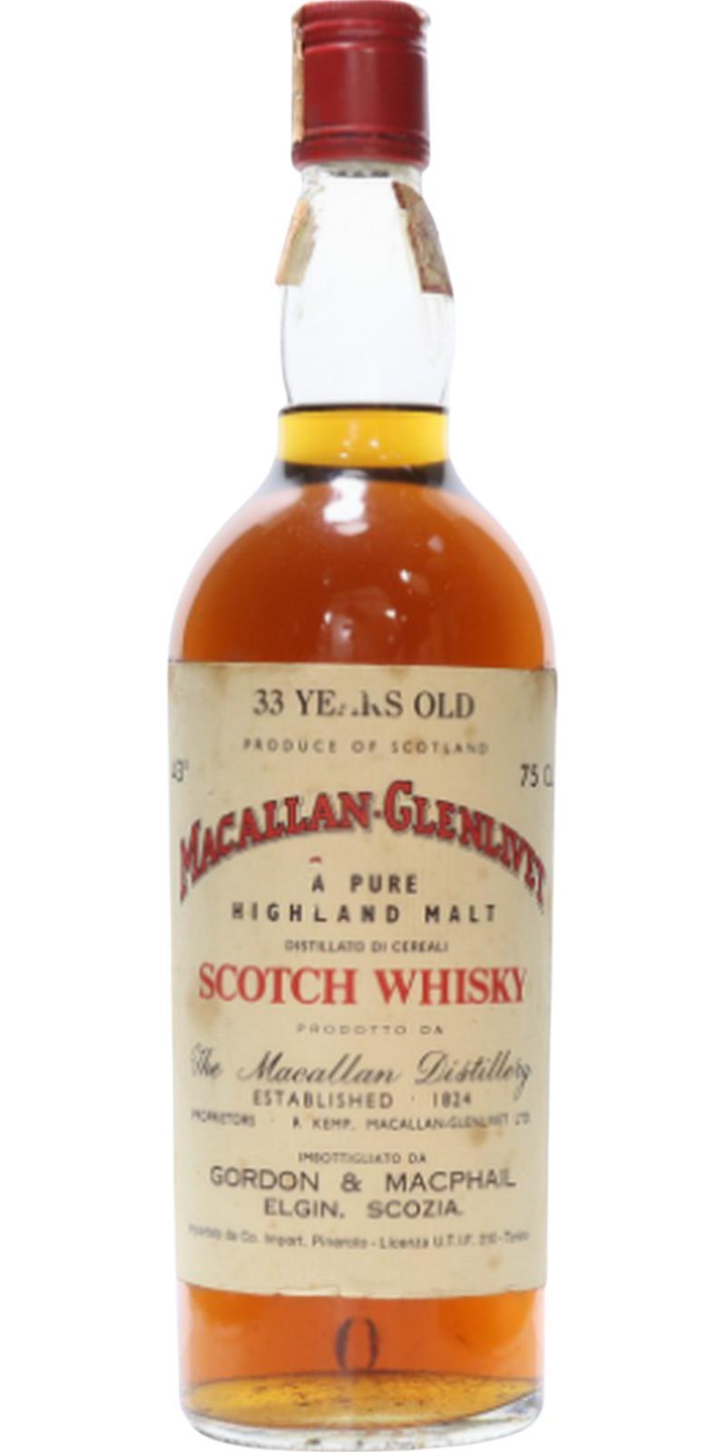 Macallan 33-year-old GM  Macallan-Glenlivet - A Pure Highland Malt