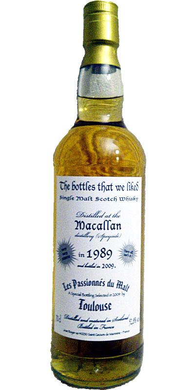 Macallan 1989 JB  The bottles that we liked